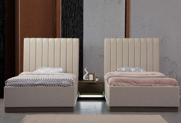 Sada 5 kusů ložnice 2x postele noční stolek Italský styl set