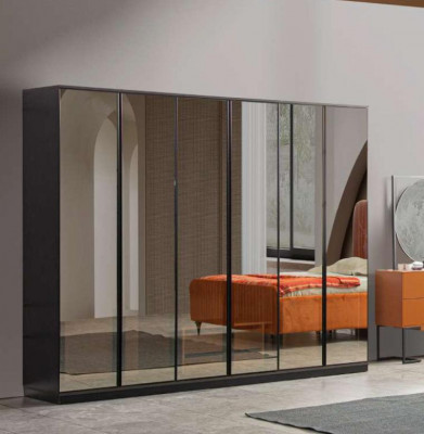 Kompletní ložnice - postel, 2x noční stolky, 5 kusů. Moderní sada Luxus Nové.