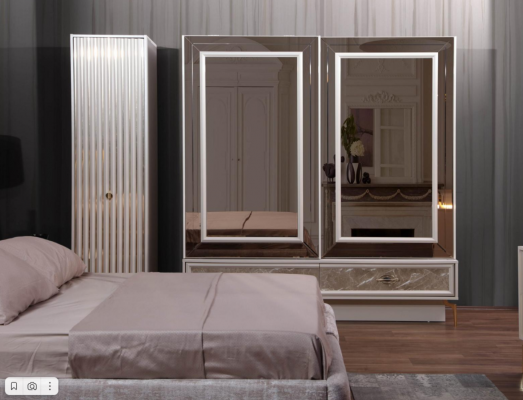 Moderní ložnice Kompletní sada postel noční stolky designový nábytek