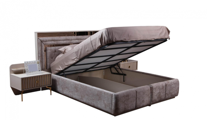 Moderní ložnice Kompletní sada postel noční stolky designový nábytek