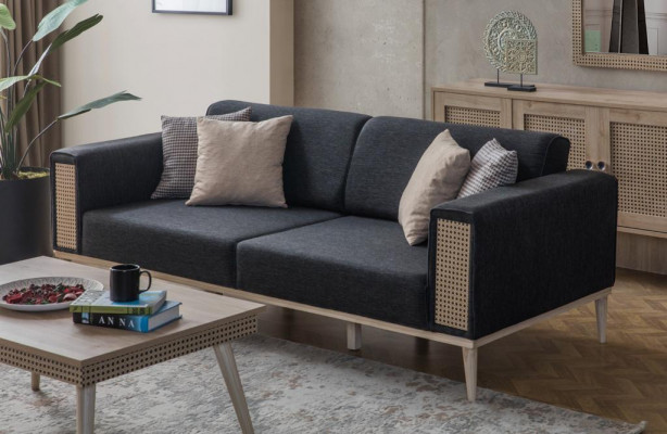 Pohovka 3místná Kvalitní design moderní textilní pohovka obývací pokoj