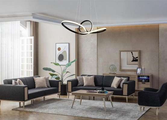Pohovka 3místná Kvalitní design moderní textilní pohovka obývací pokoj