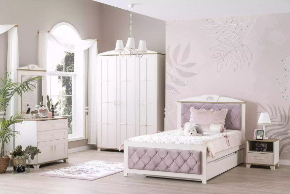 Design šatní skříň Skříň Dřevěná skříň Nábytek Dřevo Luxus Bílá 3 dveře