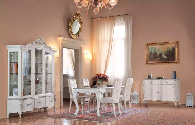 Luxus Holz Vitrine Anrichte Design Schränke Weiß Italienische Möbel
