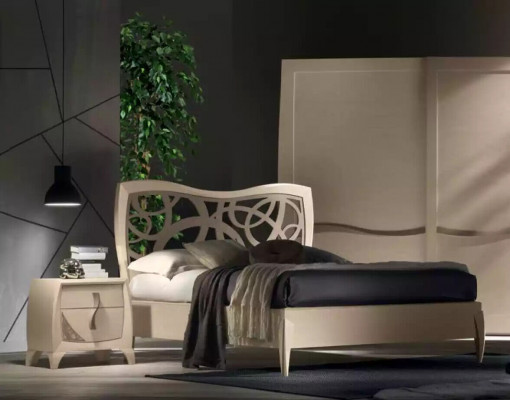 Kompletní ložnice v moderním luxusním designu, postel 2x noční stolek 6 ks nové