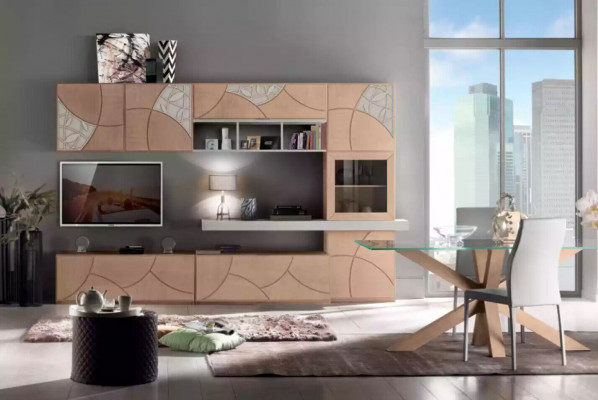 Klasická obývací stěna Obývací pokoj Sideboard RTV Regál Stěny Skříň Nové