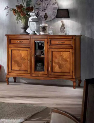 Jídelní sestava 4x židle Skupina jídelního stolu Skupina jídelny Sideboard 6 kusů