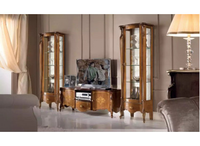 Wohnwand Wohnzimmer Set Vitrine Schrank Regal Set 2x Vitrine Wand Neu   Obývací stěna Nastavení obývacího pokoje Vitrínová skříň Regálová sada 2x Vitrína Stěna Nový