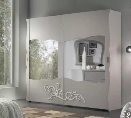 Šatní skříň Luxus nábytek dřevo do ložnice šedá Moderní