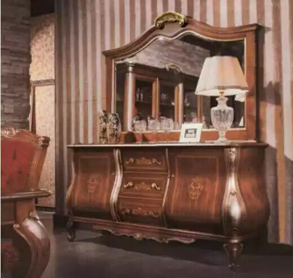 Vysoká kvalita luxusní klasický obývací pokoj Sideboard Dřevo hnědá 200x53x100