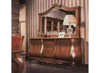 Vysoká kvalita luxusní klasický obývací pokoj Sideboard Dřevo hnědá 200x53x100