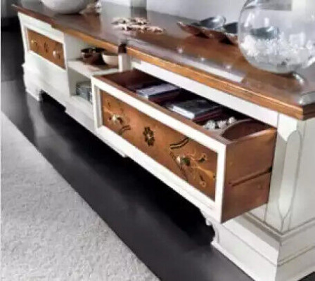Wohnwand Wohnzimmer Set Weiß Lowboard Wandregale 7tlg Set Wohnwände -> Stěnová jednotka obývacího pokoje bílá nízká skříň nástěnné regály 7dílná sestava stěnových jednotek