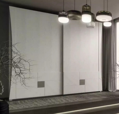 Šatní skříň Dřevo Ložnice Nábytek Design Skříně Bílá Itálie Nové