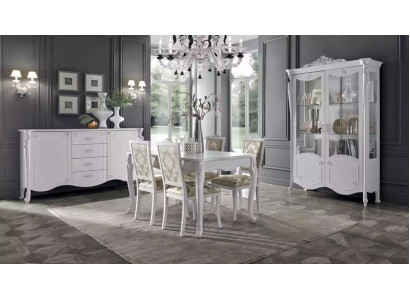 Stůl jídelní stůl 4x židle židle jídelna jídelní skupina moderní sideboard set