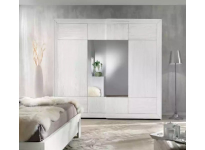 Šatní skříň bílá skříň dřevo ložnice design moderní nábytek nový