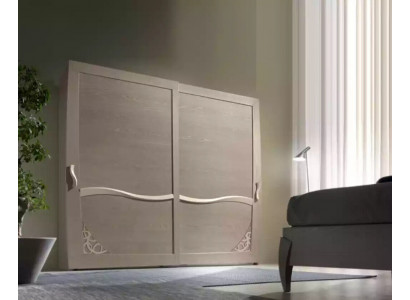 Luxus šatní skříň Italský nábytek Ložnice Skříň Masivní dřevo