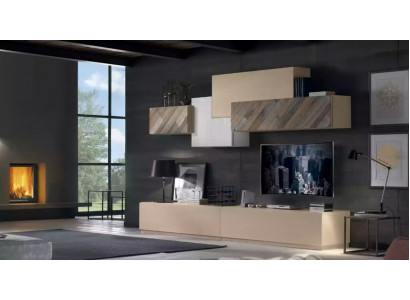 Obývací pokoj Kompletní set Lowboard TV skříň Stěnová sestava Luxus Nové