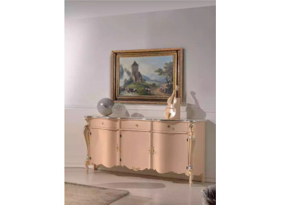 Sideboard Kommode Luxus Beige Skříňky Dřevo Dřevěná skříň Skříň 200x57x100