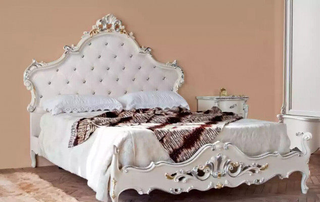 Postel Polštář Design Luxus Dvoulůžkové postele Chesterfield Dřevěný nábytek Skříně