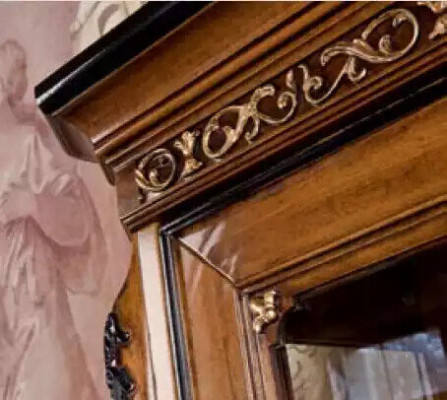 RTV skříň Klasický obývací nábytek Rám TV Hnědý Obývací pokoj Set 4 díly