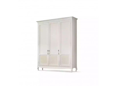 Šatní skříň ložnice dřevo Klasický design nábytek Bílé skříně