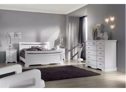 Postel 2x noční stolky 4 kusy ložnice nastavit Moderní luxusní ložnice Nový.
