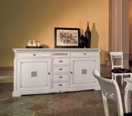 Sideboard Anrichte Masivní dřevo Itálie Skříň Nábytek Komoda Obývací pokoj