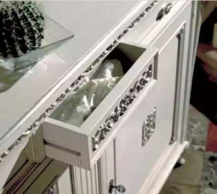 Sideboard Anrichte Masivní dřevo Itálie Skříň Nábytek Komoda Obývací pokoj