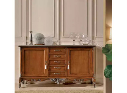 Sideboard Kommode Anrichte Masivní dřevo Obývací pokoj Itálie Skříň Nábytek