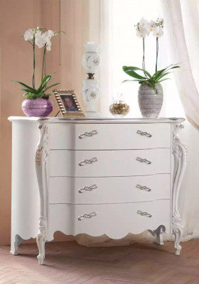 Komody bílé ložnice design klasický luxus dřevo komoda shojiště