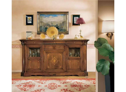 Sideboard Obývací pokoj Komoda s šuplíky Dřevěná skříň Hnědá Nová