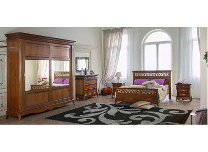Postel 2x noční stolky 6 dílná ložnice Design Moderní Luxusní Ložnice