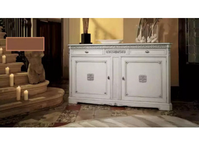 Sideboard Kommode Anrichte Wohnzimmer Massiv Holz Schrank Möbel Weiß Komoda Skříňka Prostorná obývací pokoj z masivního dřeva Bílý