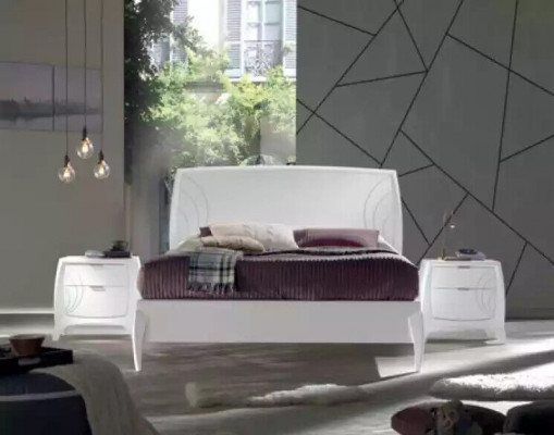 Set postel ložnice 2x noční stolky kompletní set nábytku ze dřeva 3 dílný. Nový