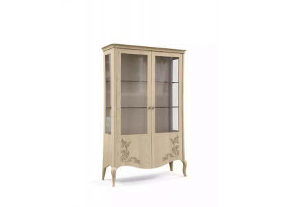 Vitrína Dřevo Luxus Klasický Bufet Design Nábytek Italský Béžový