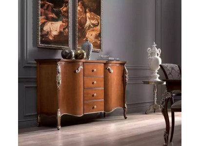 Skříně Sideboard Nábytek Masivní Italská Dřevěná Skříň Hnědá Nová