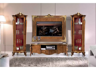 Wohnwand Set 4-dílný. Obývací pokoj Vitrine RTV Regal Luxus Klassische Neu