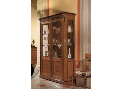 Italský nábytek Design Dřevo Klasický Styl Vitrína Skříň Regál