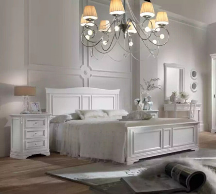 Kompletní ložnice postel 2x noční stolky 3dílná sada designérský luxus