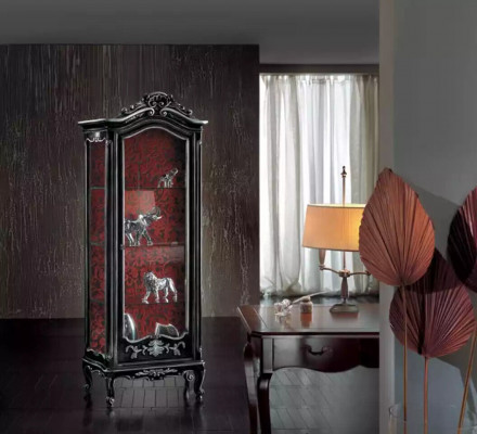 Design kredence Italský nábytek Vitrína Designer Luxus Dřevěná skříň