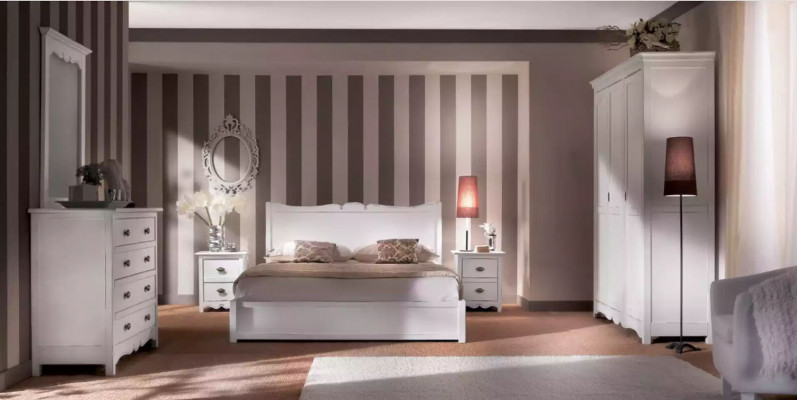 Kleiderschrank Dřevěná skříň Šatní skříň Šatní skříň Ložnice Luxus Nábytek Bílý Nový