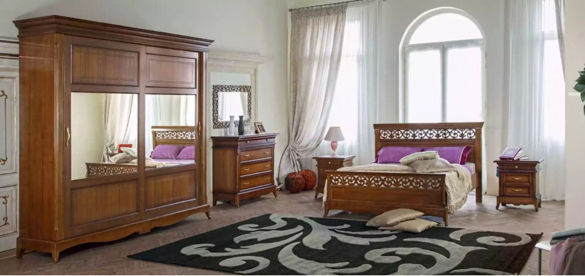Postel 2x Noční stolky 3 dílný ložnice set Design Moderní Luxusní Postele