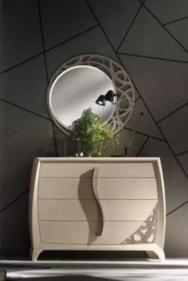 Nastavit komoda zrcadlo designér luxusní konzole komody nábytek dřevo béžová