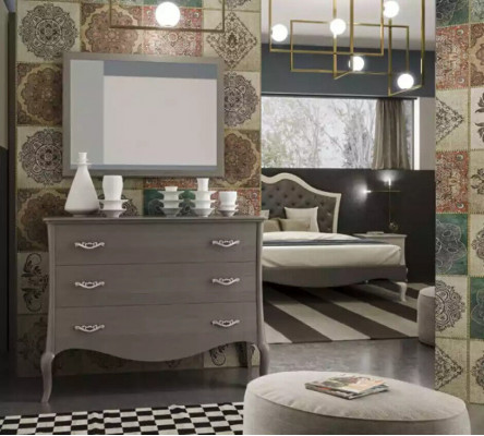 Komoda Zrcadlo Komody Skříň Luxus Regál Nábytek Skupina Nový Set 2 kusy.