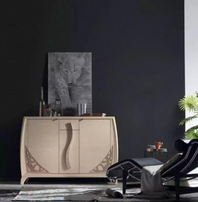 Komoda Sideboard Dřevěná skříň Beige Nábytek Komody Obývací pokoj Nové