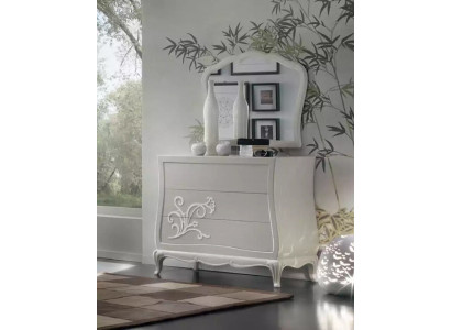 Luxus komoda s zrcadlem komody konzole dřevo moderní design šedá