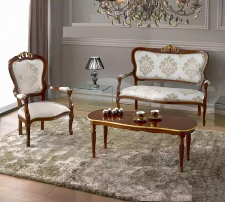 Sofa set Design Sofa 2 křesla Sedací souprava Klasický luxus Nový