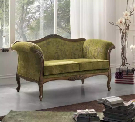 Sedačka 2místná textilie dřevo polstrování pohovka pohovky design luxus nový gauč