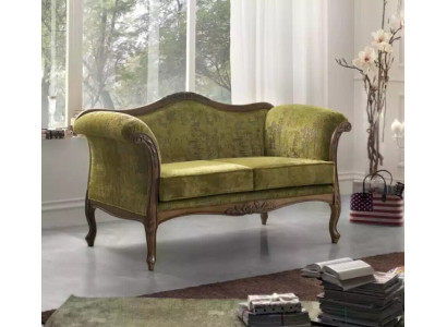 Sedačka 2místná textilie dřevo polstrování pohovka pohovky design luxus nový gauč