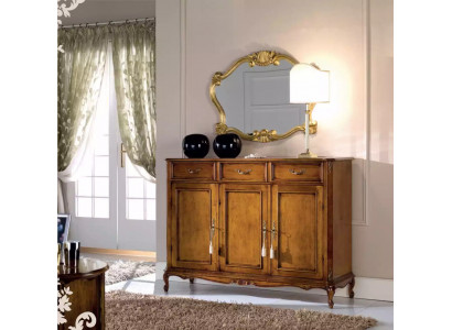 Sideboard hnědý dřevěný šatník klasický styl obývací pokoj komoda skříně